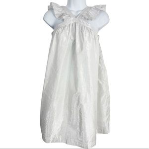 Crewcuts J.crew shimmer party dress girls size 10 white lined sleeveless
